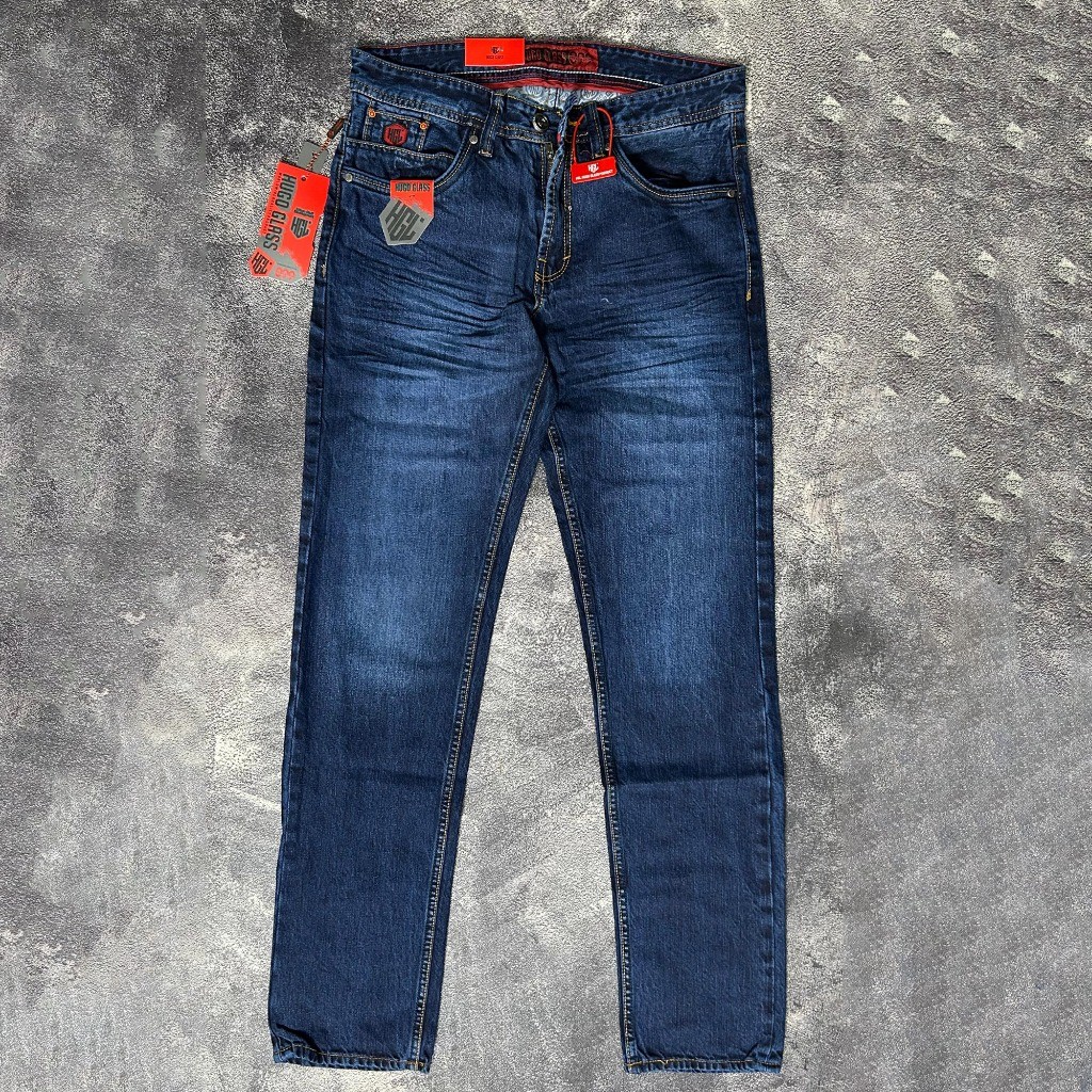 HUGO GLASS ORIGINAL Jeans Pria Panjang Slimfit Bahan Corvus Selvedge Fidding Denim Import Terbaru na