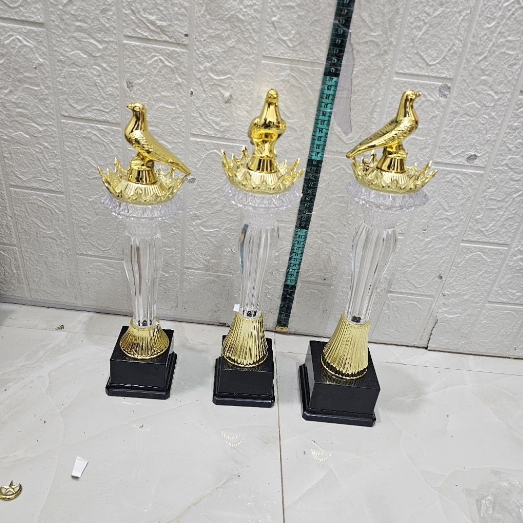 trophy Piala kristal mahkota impor burung merpati