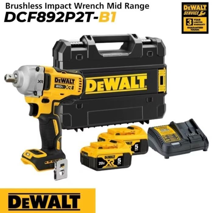 Dewalt DCF892P2T impact wrench Cordless 20V mesin pembuka baut DEWALT DCF892