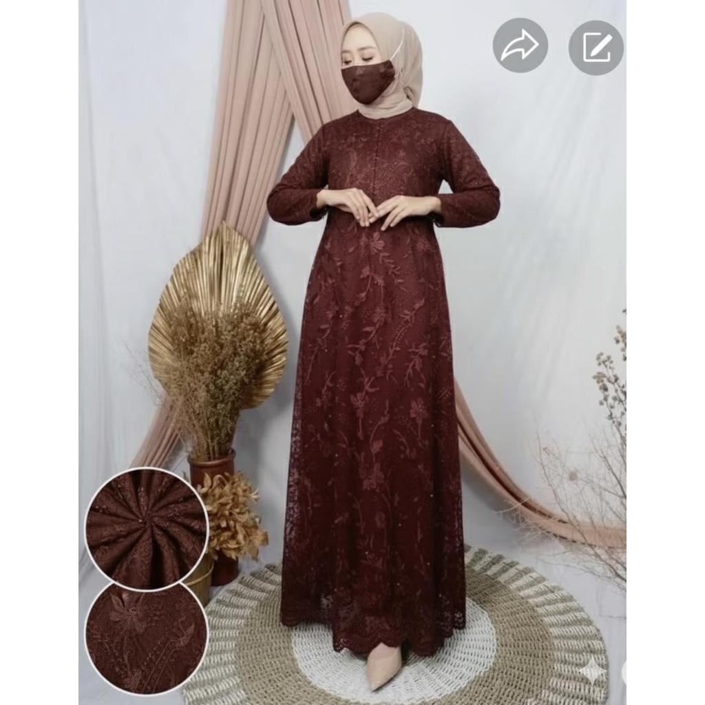 COD GAMIS NAMIRA DRESS FULL BRUKAT DRESS BUSUI GAMIS NYAMAN JUMBO OVERSIZE