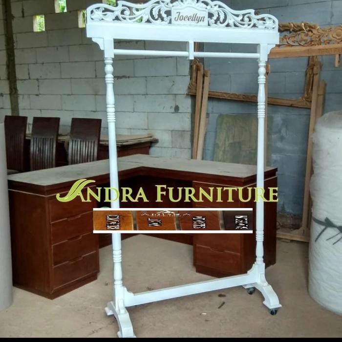 gawangan baju/gamis model ukir rahwana warna putih Duco terbaru KK3