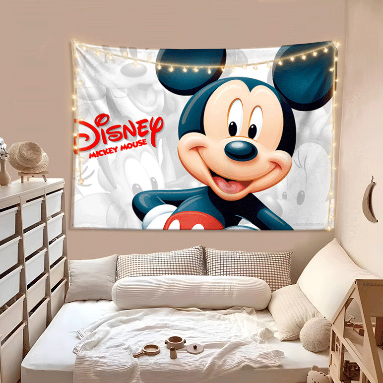 Kain Latar Belakang Mickey Mouse Dekorasi Disney Mickey Kain Dekorasi Asrama Tapestry Samping Tempat