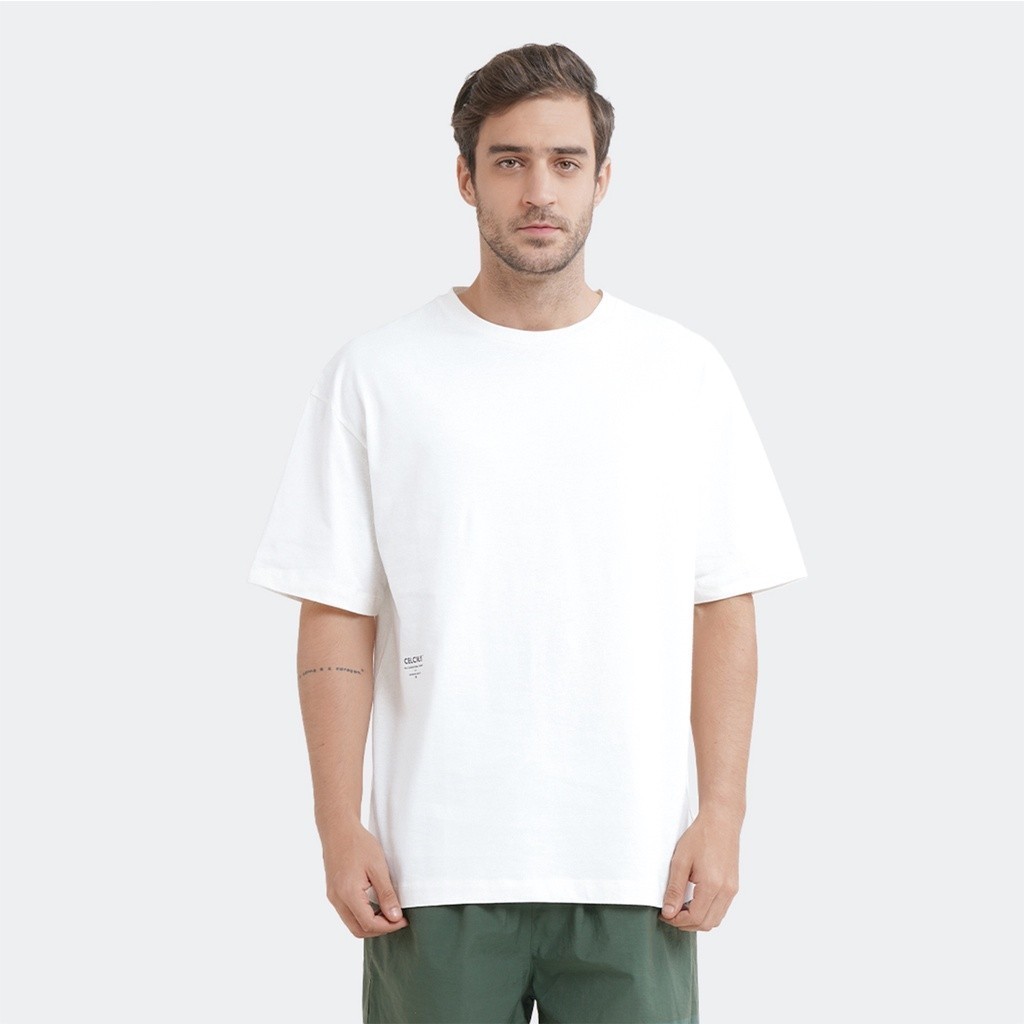 CELCIUS Kaos Basic Oversize LIN000248C Putih Kaos Pria dan Wanita