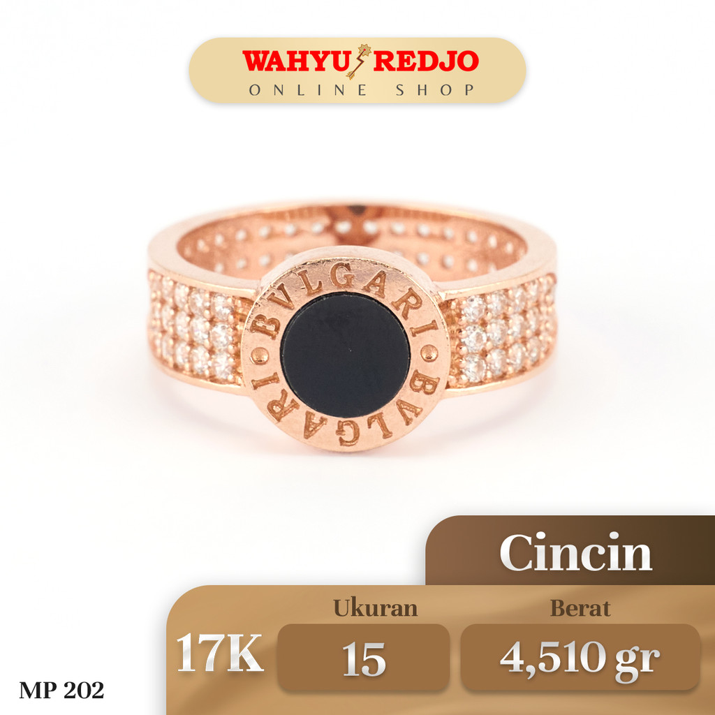 Cincin Emas Rose Gold Kadar 17K Wahyu Redjo CC-17K-28129801-PMR