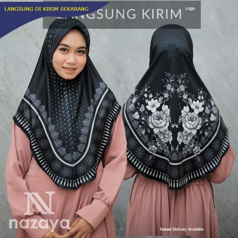 Promo Khimar Printing CANTIKA PED Motif Bahan Jersey Motif Printing
