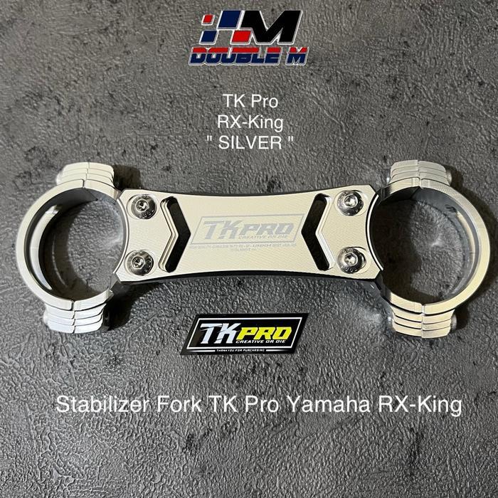 Stabilizer Fork Stabiliser Shock Depan TKPro Yamaha RX King - SILVER TKPro RX King