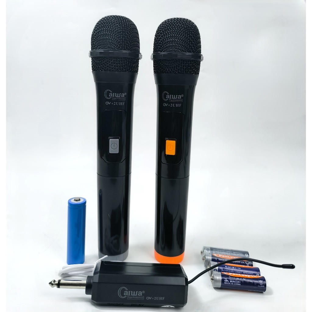 Professional Microphone MIC Double WIRELESS AIWA CW 2 UHF ,MICROPHONE AIWA CW2 UHF ,MIC AIWA UHF ,MI