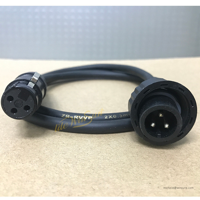 10pc DMX XLR Signal Cable Wires 3Pin Extend Transfer DMX Signal Cable Waterproof Nonwaterproof Conne