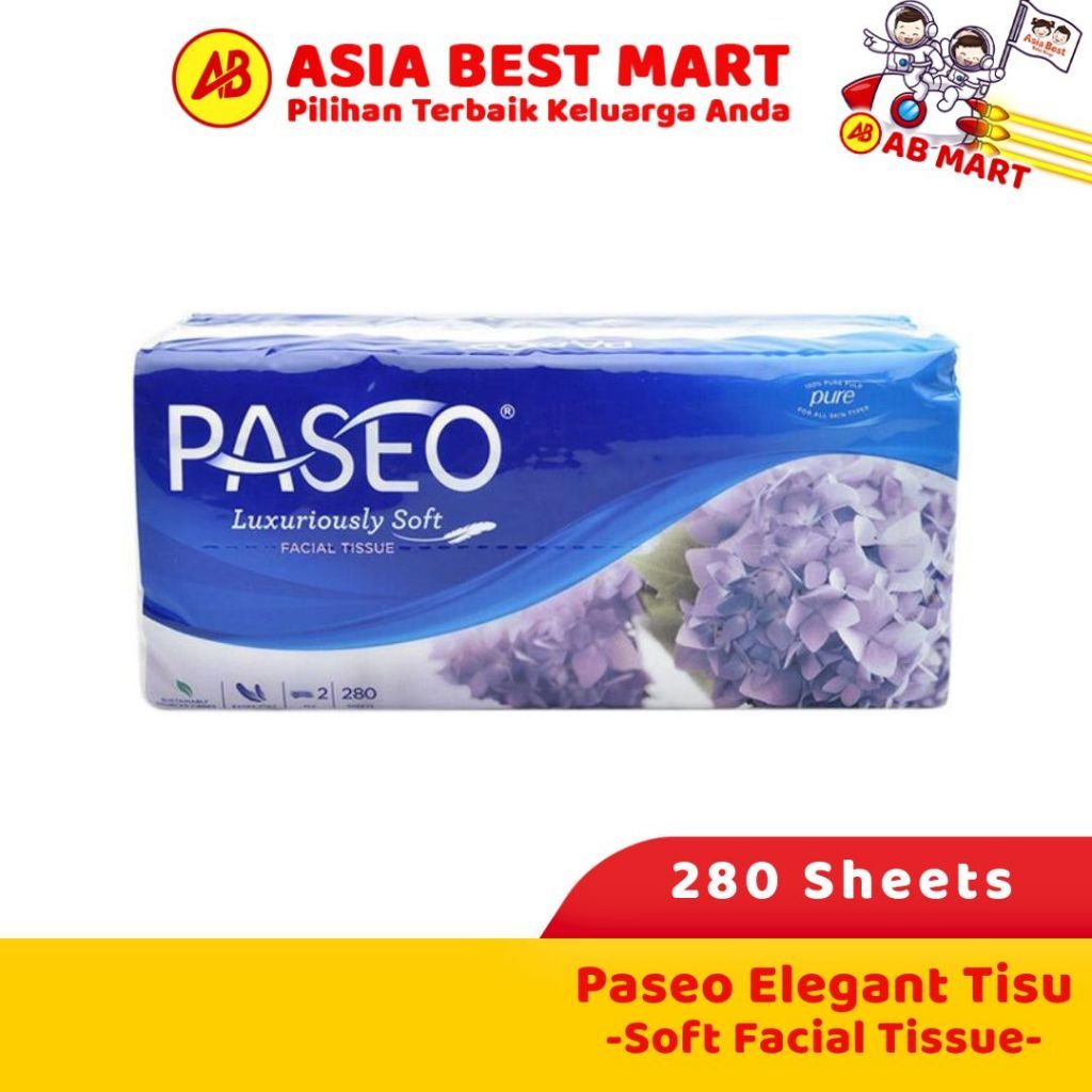 Paseo Elegant Soft Pack 280`S Facial Tisu Tissue Wajah Extra Lembut