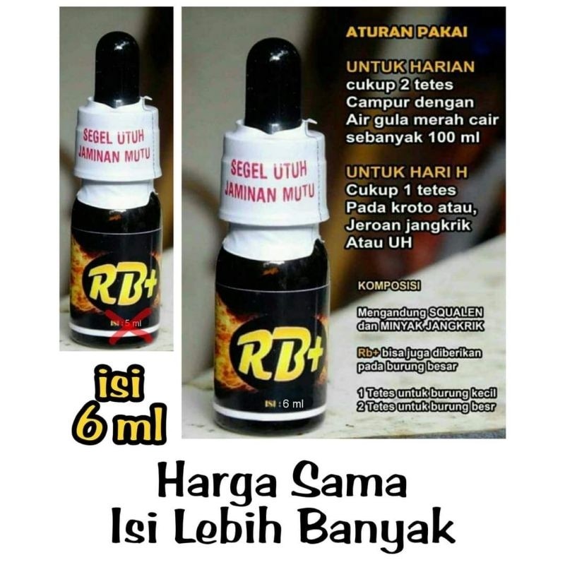 RB+ Vitamin Burung 6ml (Multi Vitamin untuk Burung Juara)