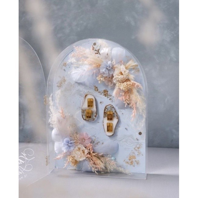 Sehari Jadi Akrilik Frame Bride Mahar Oval Hantaran Seserahan