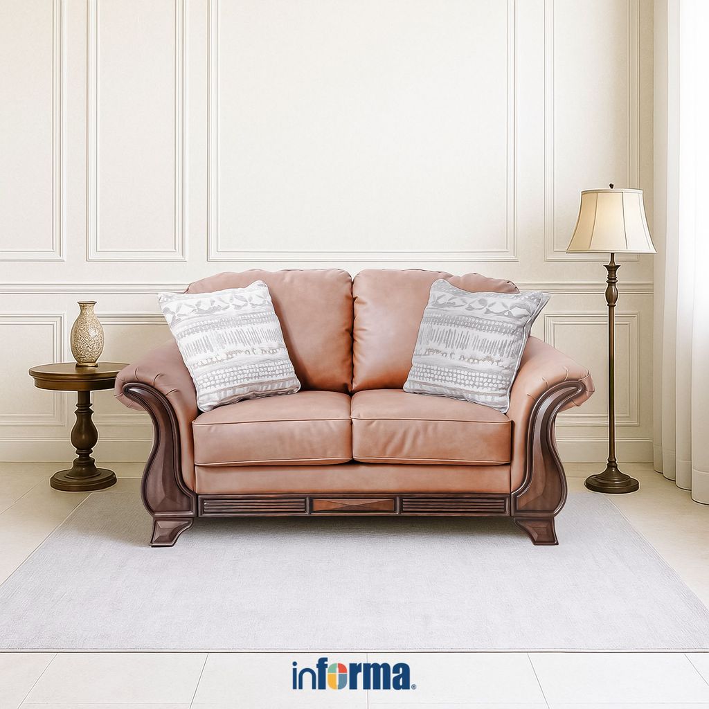 Informa Ashley Miltonwood Sofa Kulit 2 Seater - Cokelat