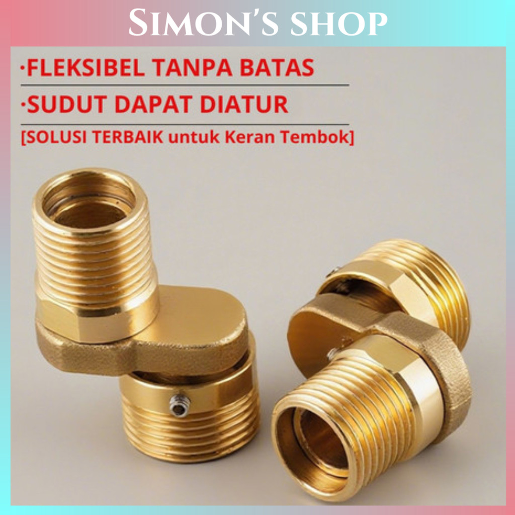 Siku Shower Flexible Bisa Diatur Tembaga Universal Untuk Semua Jenis Keran