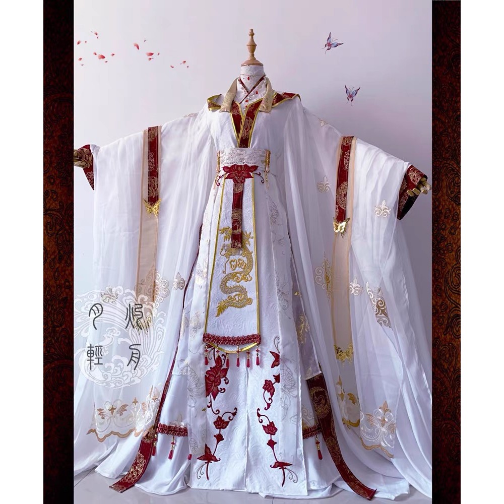 Heaven Officials Blessing Xie Lian Cosplay Costume Tian Guan Ci Fu Crown Prince Cos Top Wigs Men Wom