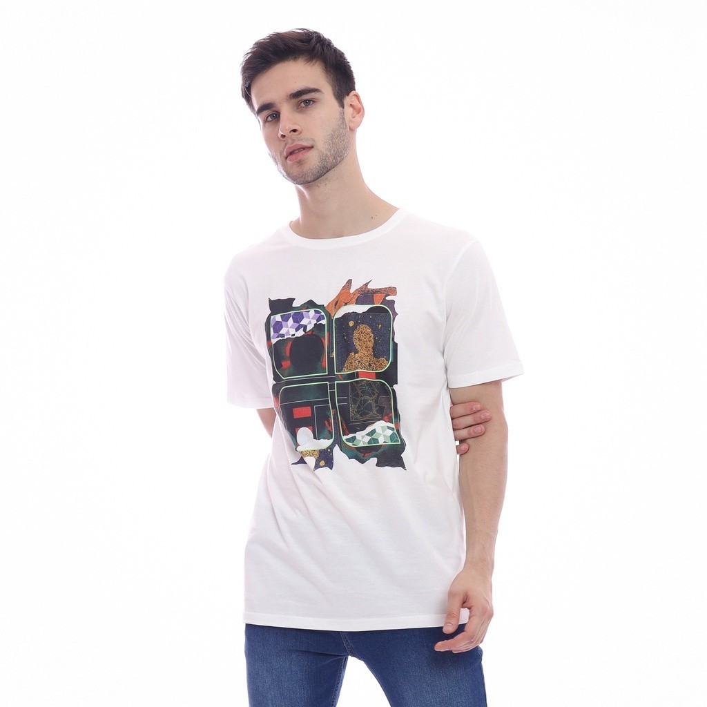 ORI  Insight Kaos Lengan Pendek Pria C Fourblock Tee Planet Surf Tee