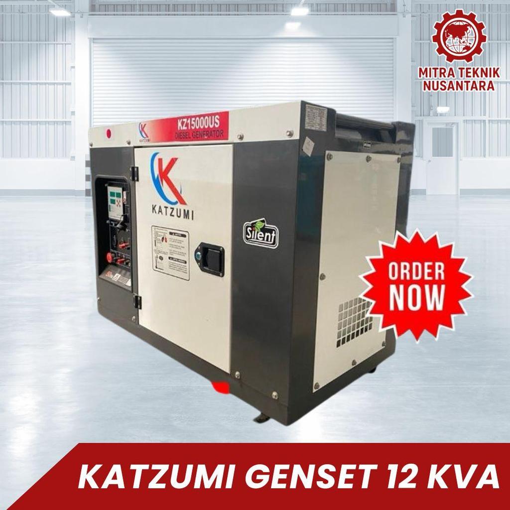 Katzumi Genset 12 KVA Solar KZ15000US3 1phase dan 3phase 10000 Watt Silent Diesel KZ15000US3 100% Fu