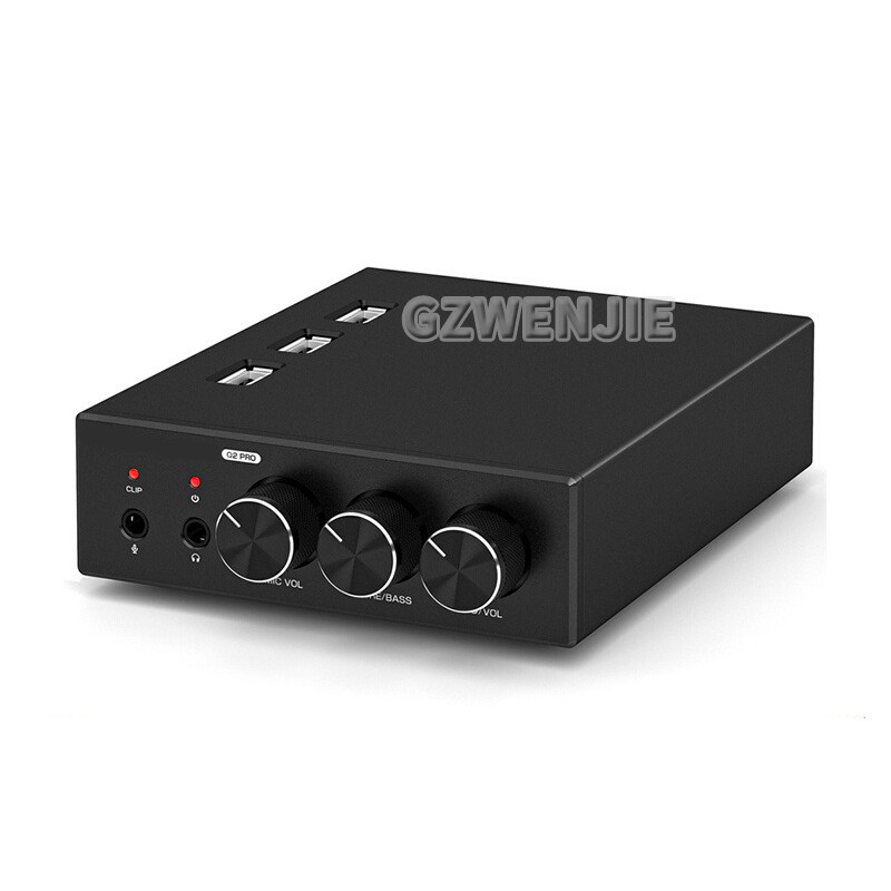 Q2 PRO Mini Stereo Gaming DAC MIC Headphone Amp USBOptical gital to Analog Auo Converter 32Bit192Khz
