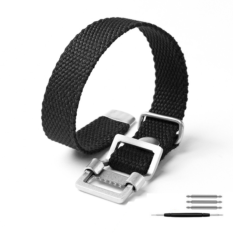 Canvas Breathable Vintage  for Rolex Black Green Water Ghost Hamilton Seiko Tudor 20mm 22mm watband 