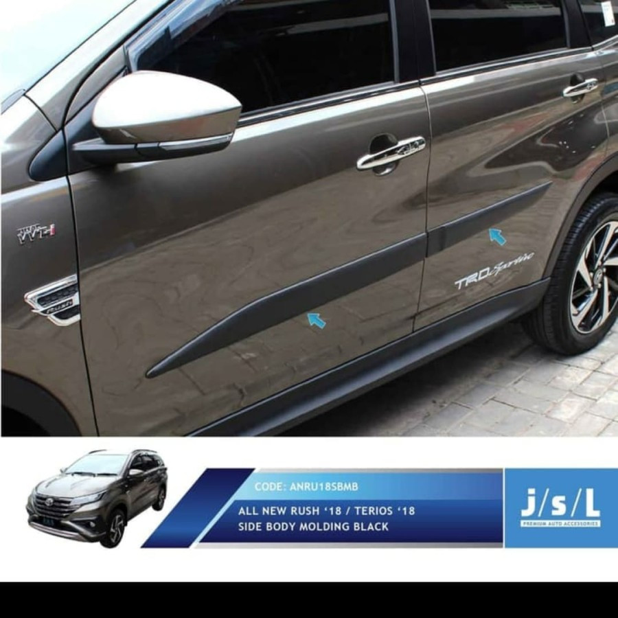 list Body Samping Mobil All New Rush/terios 2018 Blacktivo