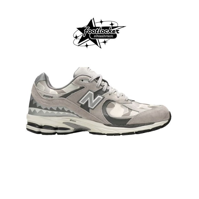Sepatu New Balance BAPE X  2002R APES TOGETHER STRONG GREY CAMO'  Original Unisex