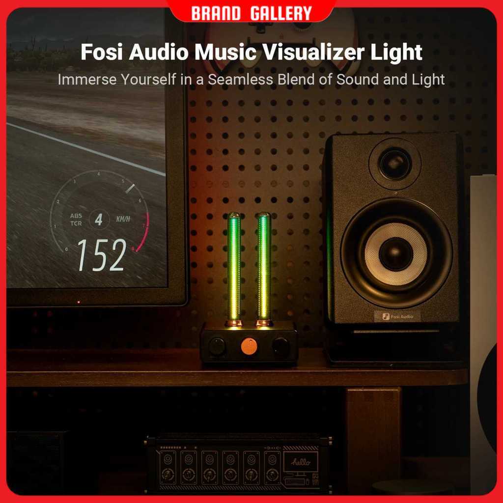 Fosi Audio LED Bar Music Rhythm Visualizer Ambient Light Desktop RGB - AH-01A