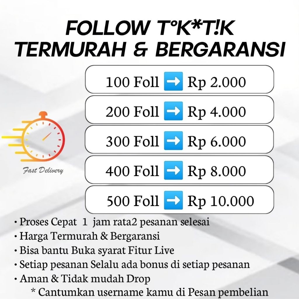 Followers Permanen Bergaransi Mix Indonesia