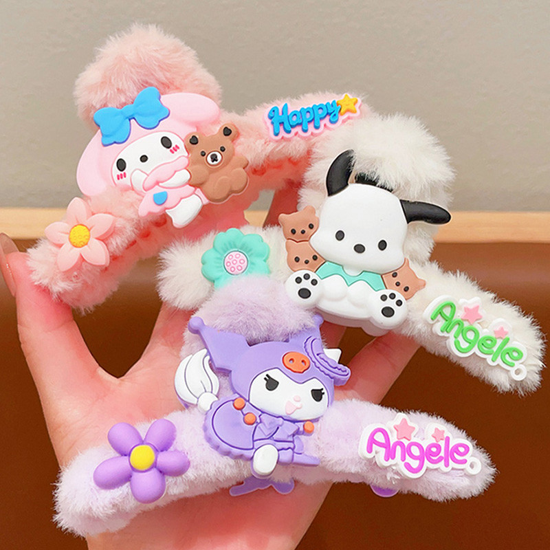 COD Jepitan Rambut Besar Mewah Kartun Lucu Jepitan Rambut Keriting Wanita Hiu-Ls