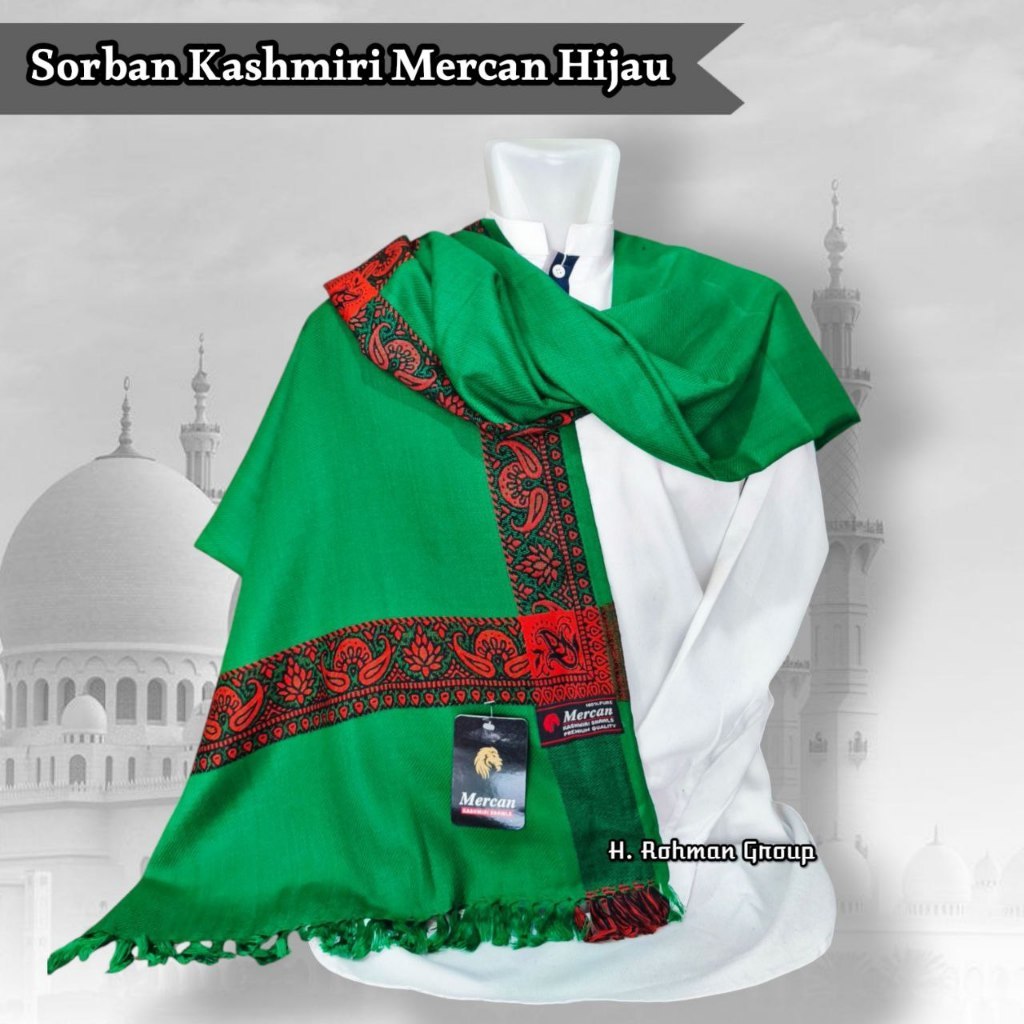 Sorban Kashmiri Hijau Merchan Asli India