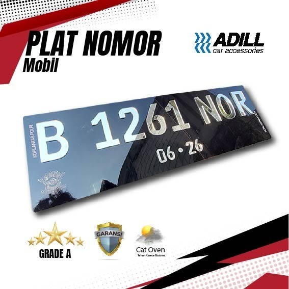 Plat Nomor Mobil Crome Timbul ONECARBON