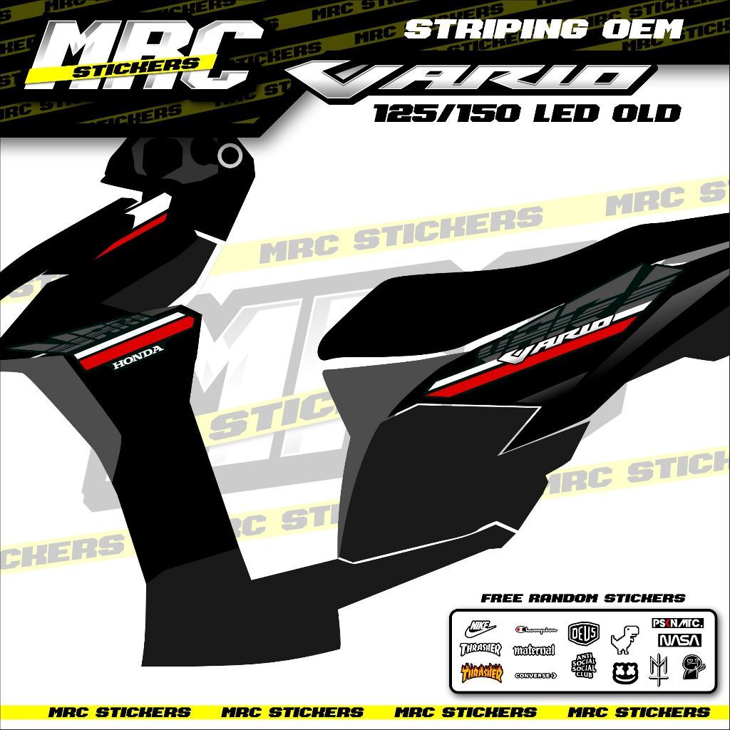 STRIPING / STIKER / SKOTLET OEM / ORIGINAL VARIO 125 / 150 LED OLD