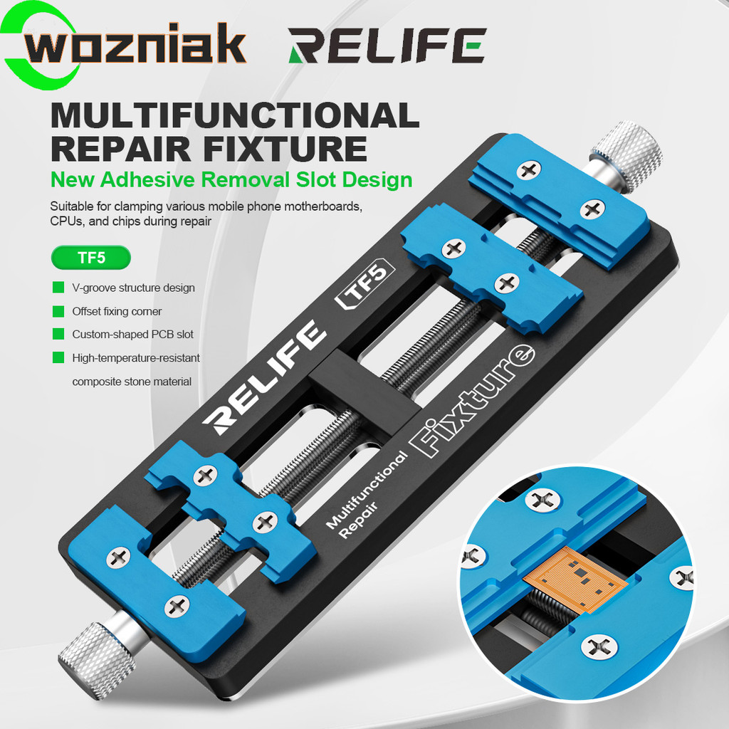 RELIFE TF5 Universal PCB Fixture for Phone Motherboard CPU Chip High Temp Resistant 500°C New Slot D