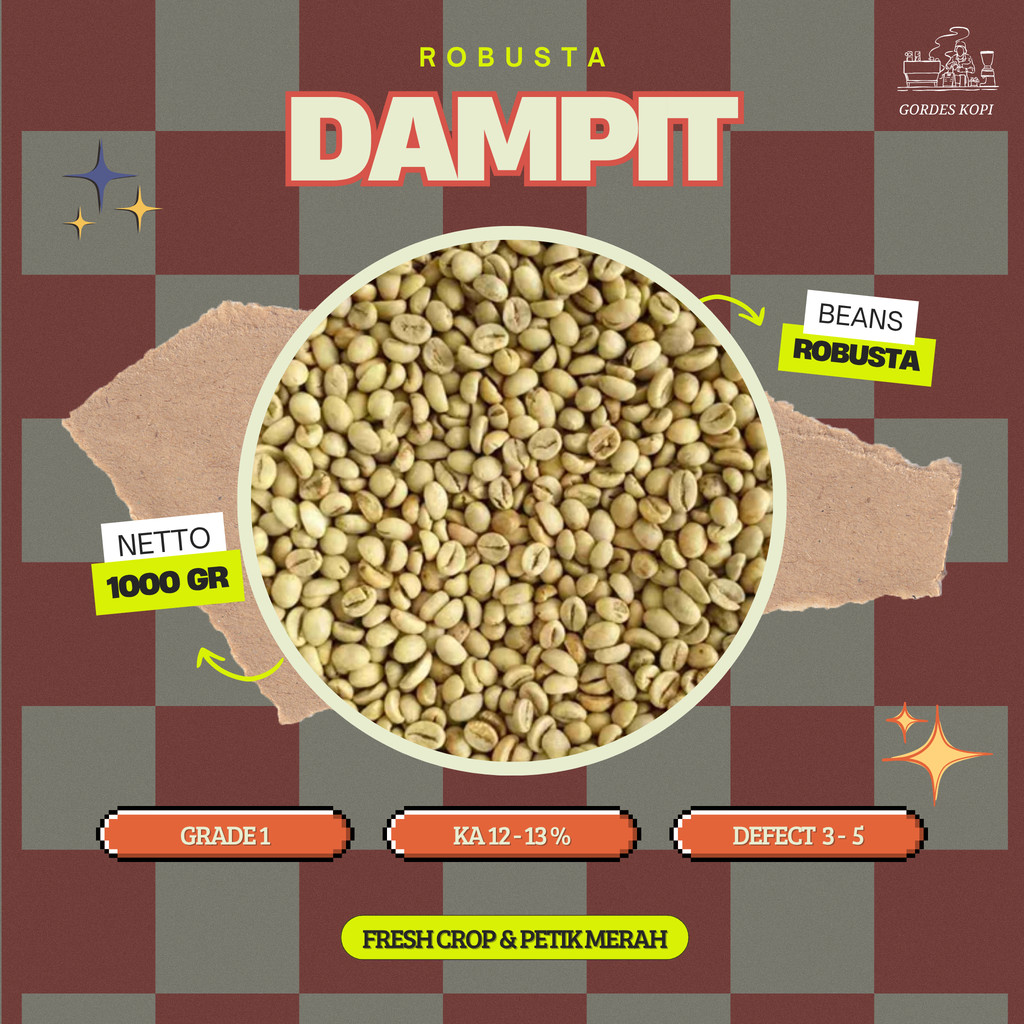 Green Bean Robusta Dampit | Biji Kopi Mentah 1Kg