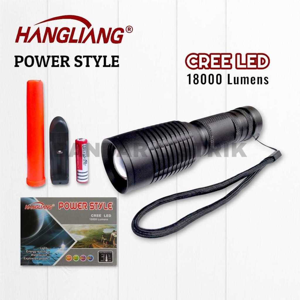 Paket Lengkap Senter SWAT Police / Senter Pengatur Lalu Lintas Bai Chuan / ShuangXiong / Hangliang