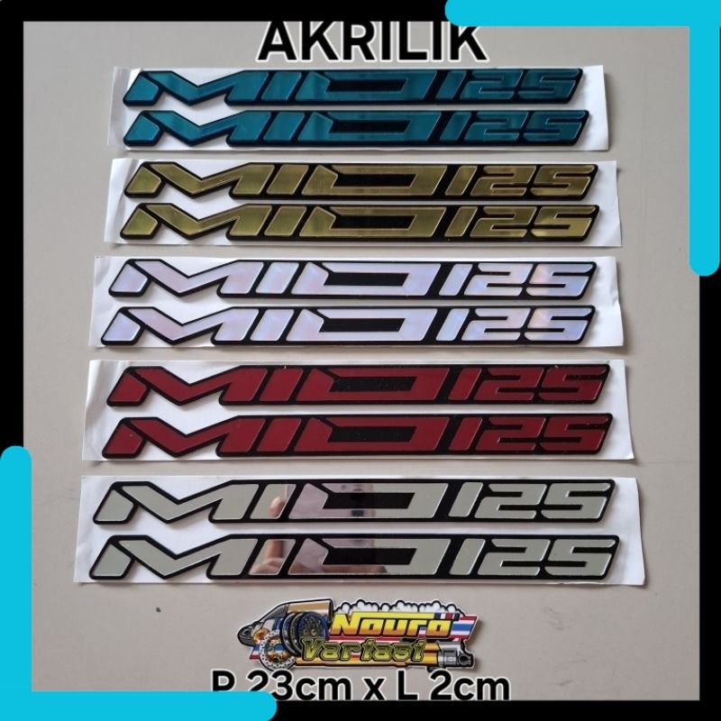 NV Akrilik Emblem Mio 125 m3 new timbul berkualitas