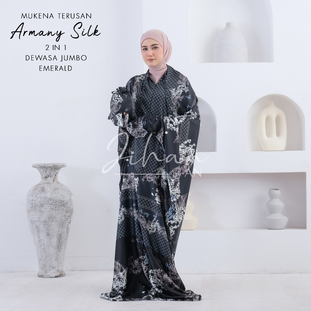 COMELLSHOP Mukena Terusan Silk Premium 2in1 Mukena Terusan Sutera