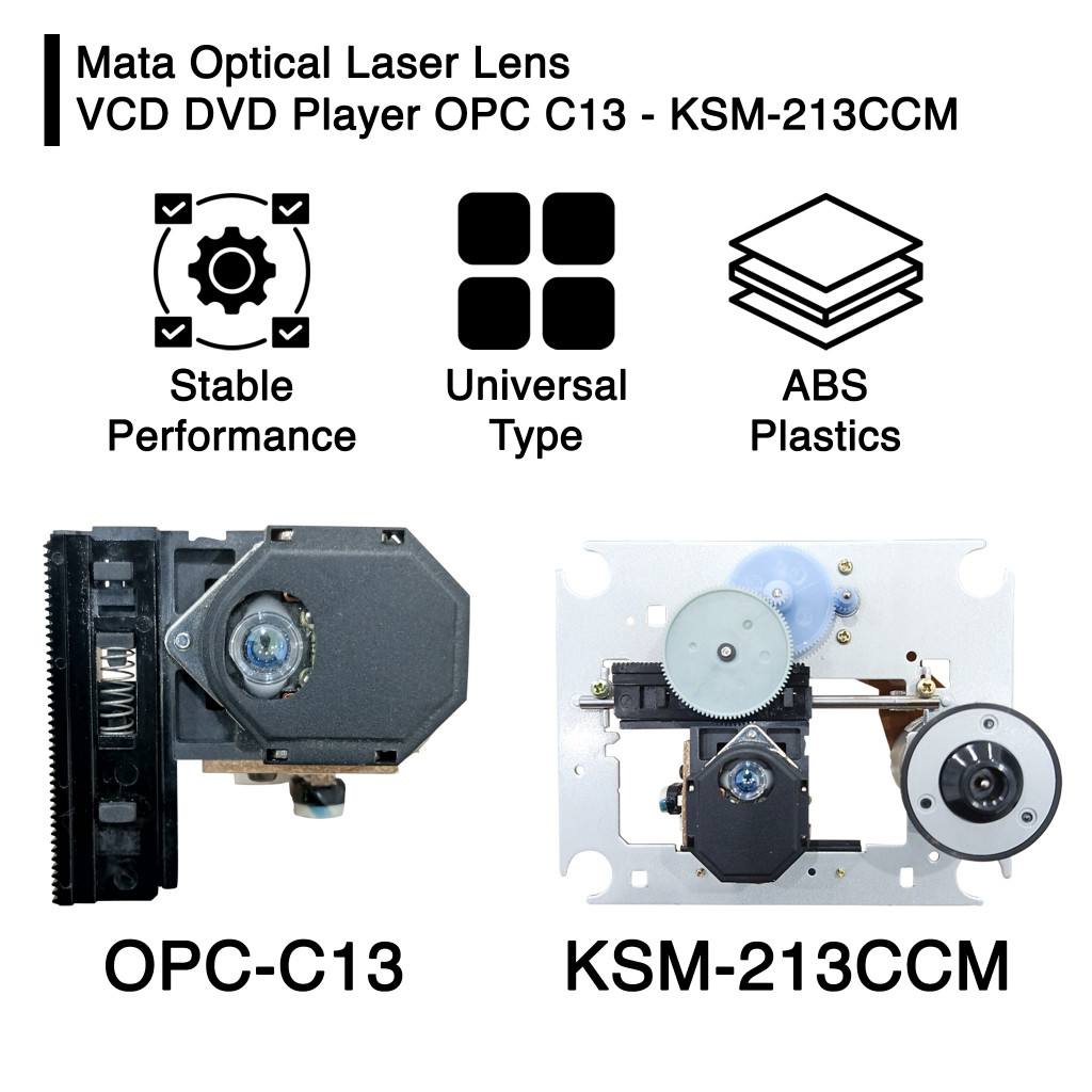 Mata Optik Optic Dinamo Laser Lens VCD DVD Player OPC C13 KSS KSM 213