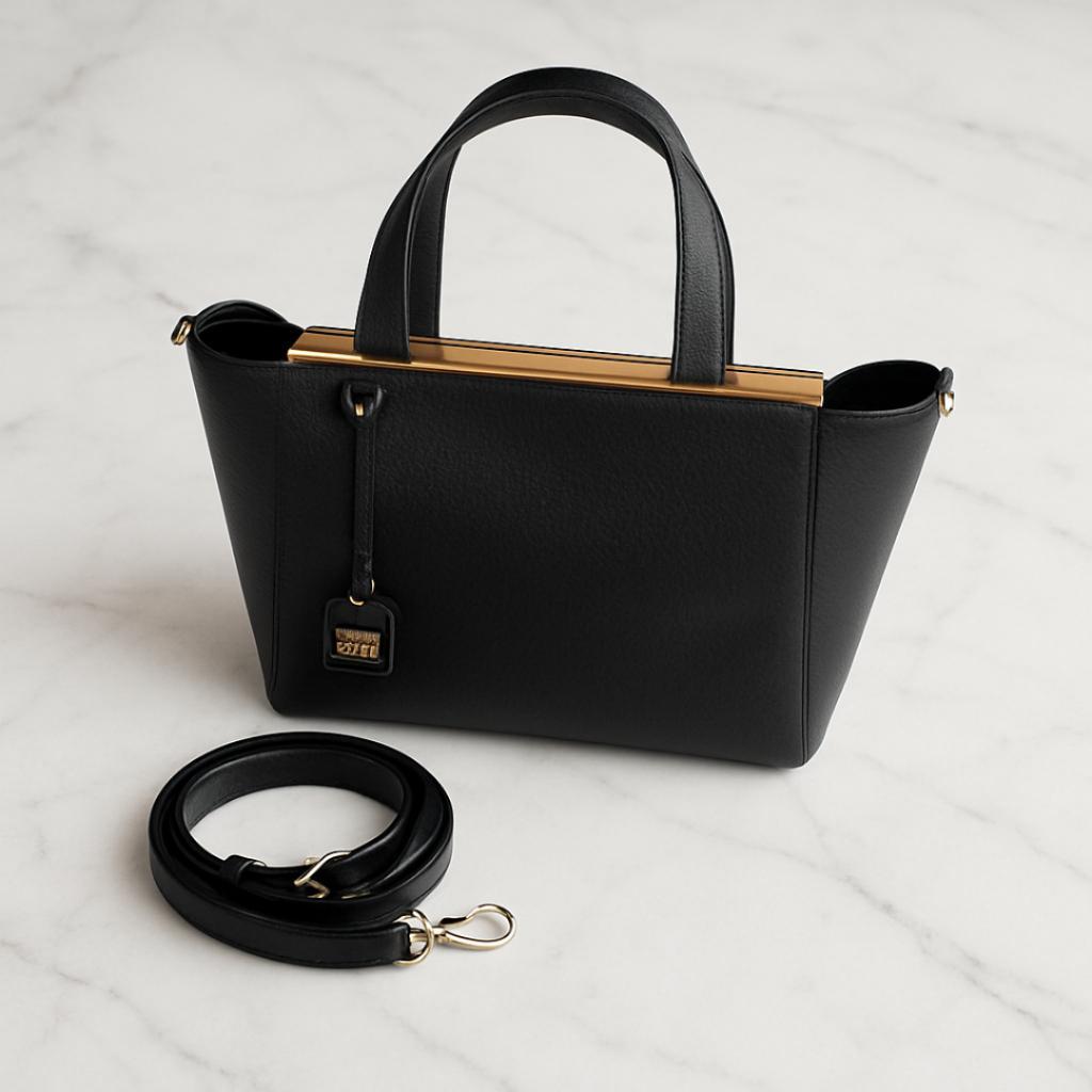 LES CATINO Tas Wanita Hitam Black Tas Pesta Kantor Sling Bag HandBag Totebag Simple Polos Elegan Mew