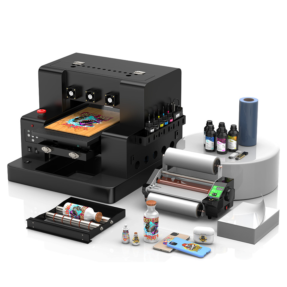 A3 UV DTF Printer For Epson L805 UV DTF Flatbed Printer Machine A4 UV Sticker Printer For Bottle Woo