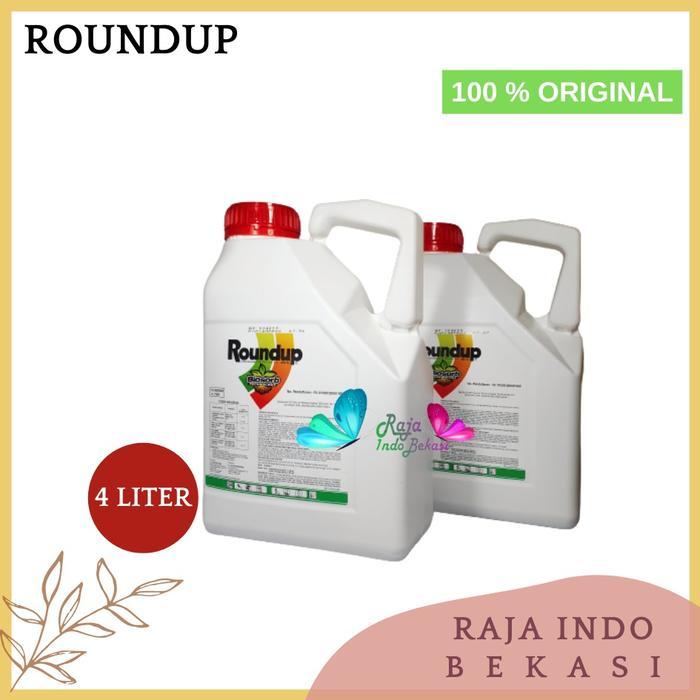 ORI ROUNDUP 4 LITER  PEMBASMI RUMPUT ILALANG HERBISIDA Round Up - ROUNDUP 4 LTR