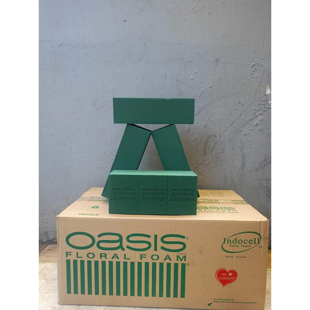 floral foam, busa hijau, floral foam oasis, floral foam 1 kardus