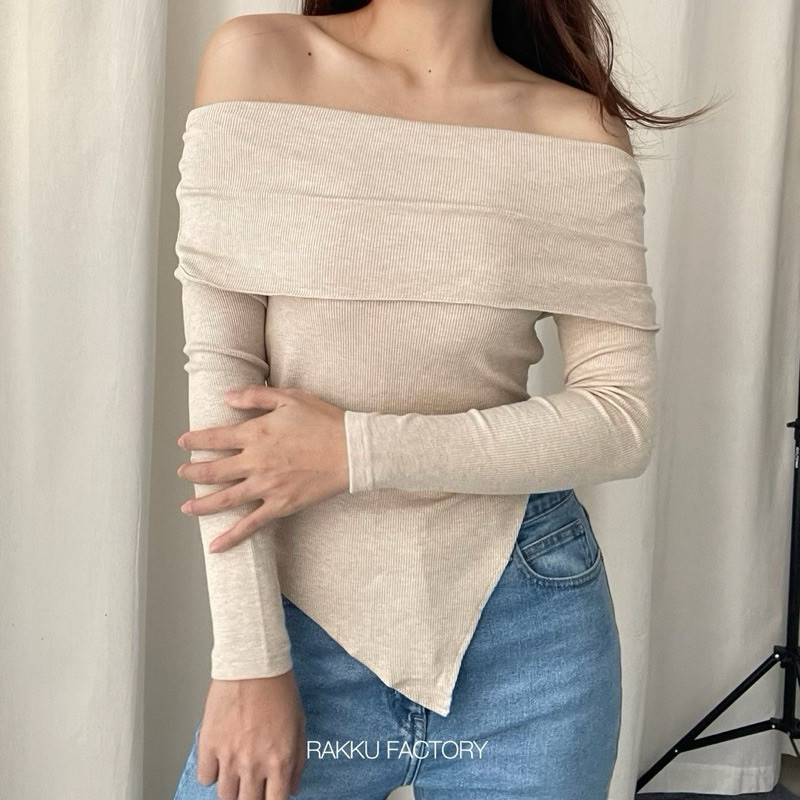 BAJU KEKINIAN/ BEST SELLER JEZLYN KNITE OFF SHOULDER