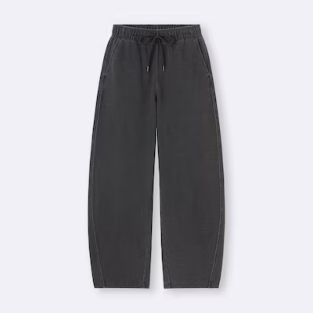 GU Denim Sweat Barrel Leg Pants