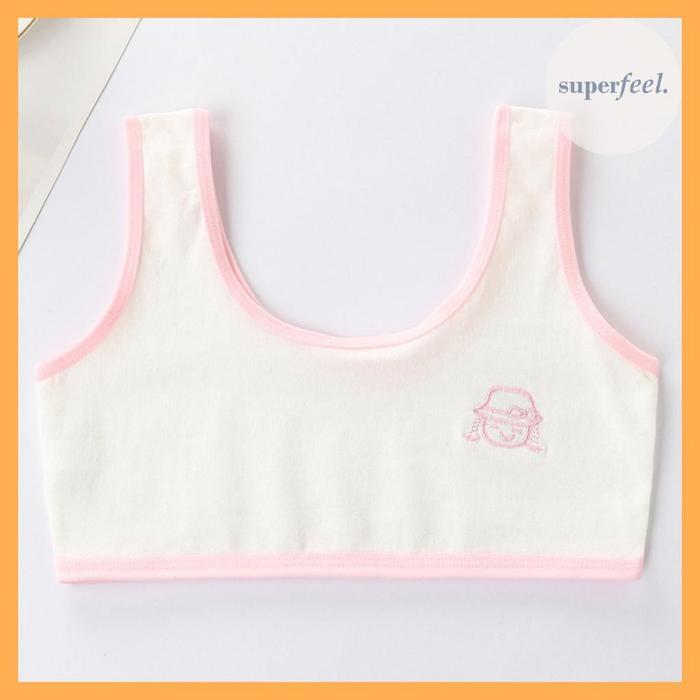 SFL MINI SET ANAK KATUN SEKOLAH SD SMP BRA BH MINISET WANITA CEWE BOCIL PUBERTAS 806 - Merah Muda, M