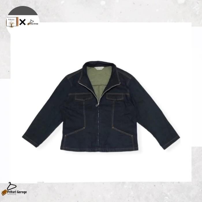 Soft Jeans Harington Blazer Jacket Simple Life Dark Blue Indigo Color