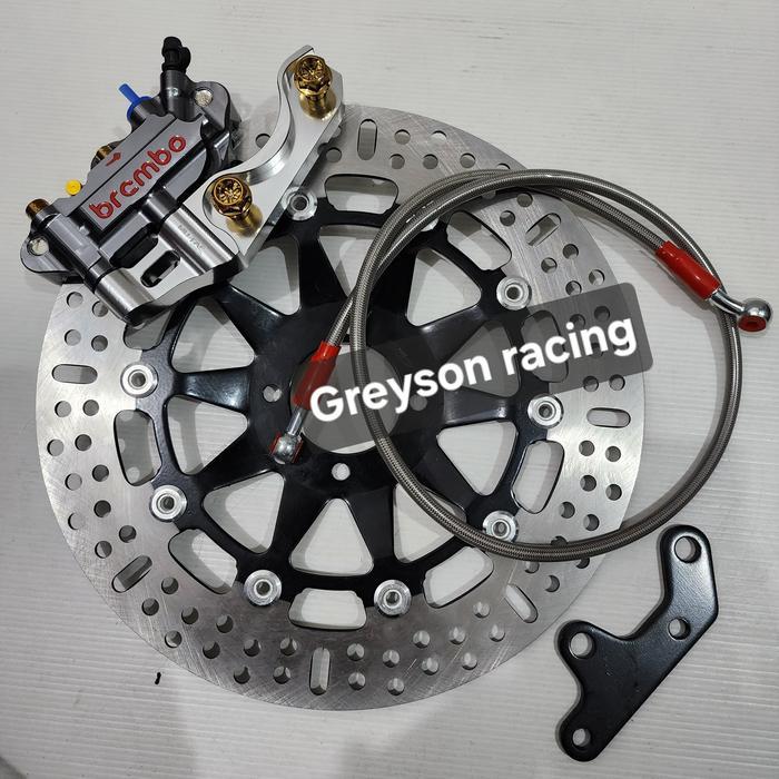 paket kaliper rx king new piringan 300mm model PSM dan KTC kaliper monoblok 4 piston - piringan ktc