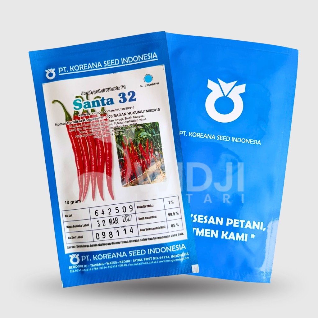 Benih Cabe Besar Santa 32 F1 Kemasan 10gr Original