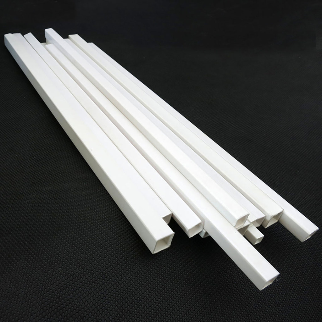 250mm Length White Hollow ABS Square Tube Plastic Tube Y Handmade Model Accessories 3*3mm10*10mm