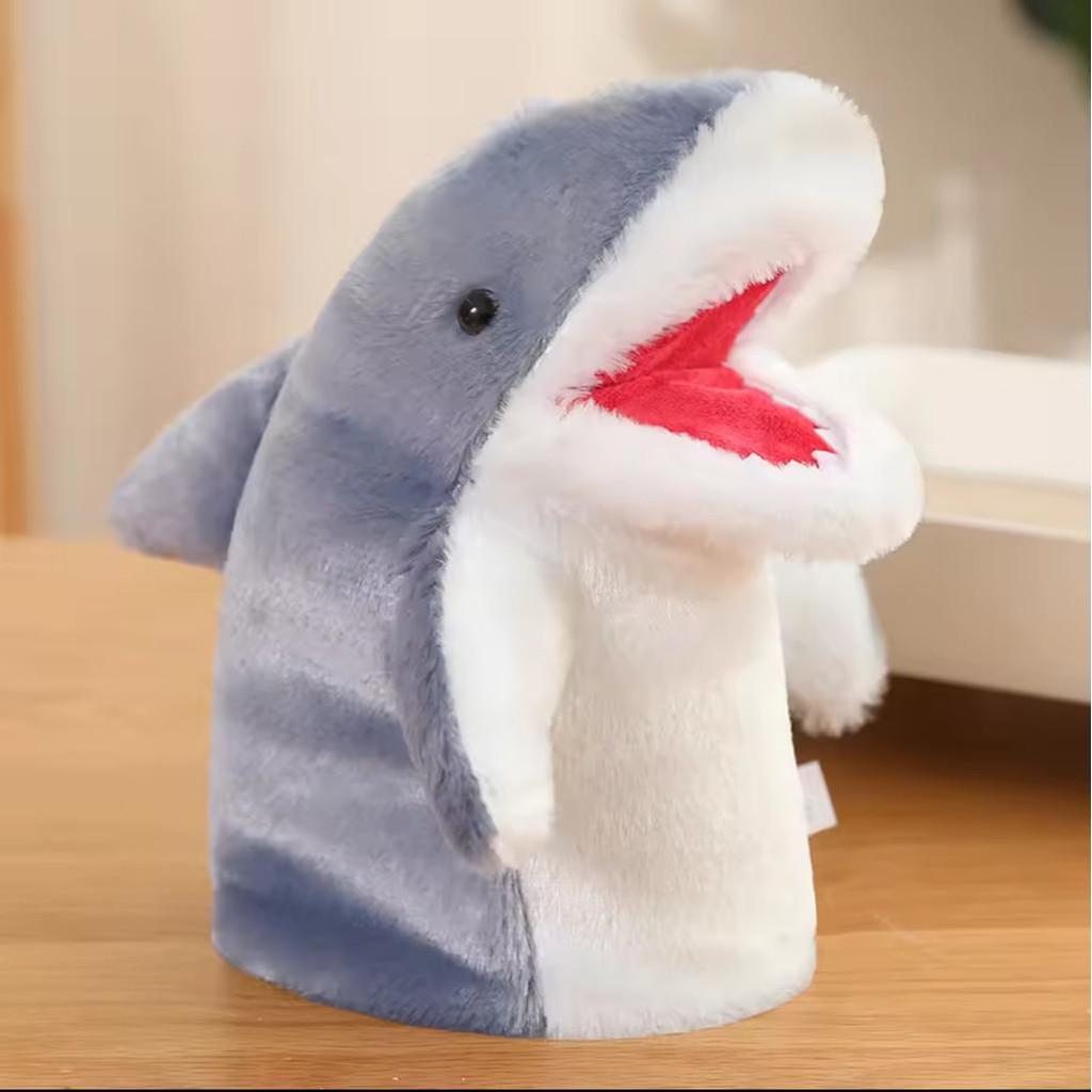 Boneka tangan boneka Hiu bahan plush premium mainan anak