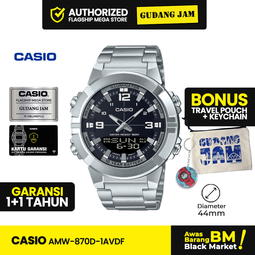 Jam Tangan Casio AMW-870D-1AVDF AMW-870D AMW-870 AMW870D AMW 870D