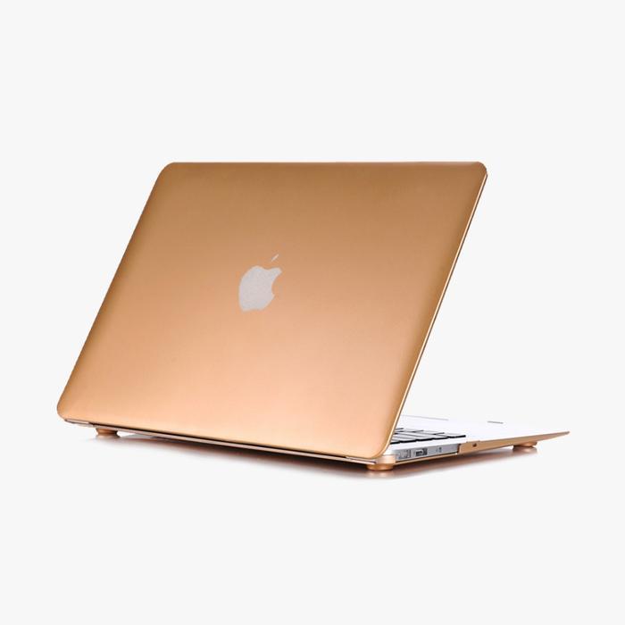 Macbook Case Metalic Casing Macbook Metalik Skin Pelindung Macbook - Golden, 2020NewAir13 M1